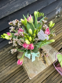 Freesia and Tulip vase