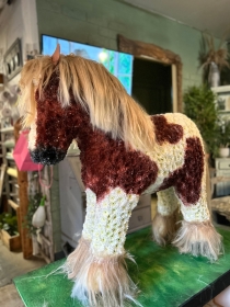 3ft red and white Horse